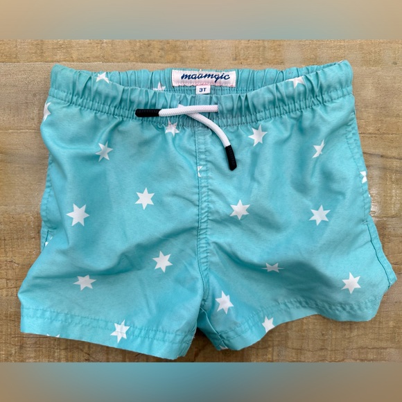 3 set boys toddler swim trunks shark pool shorts Hawaiian print cat & Jack - Picture 4 of 7